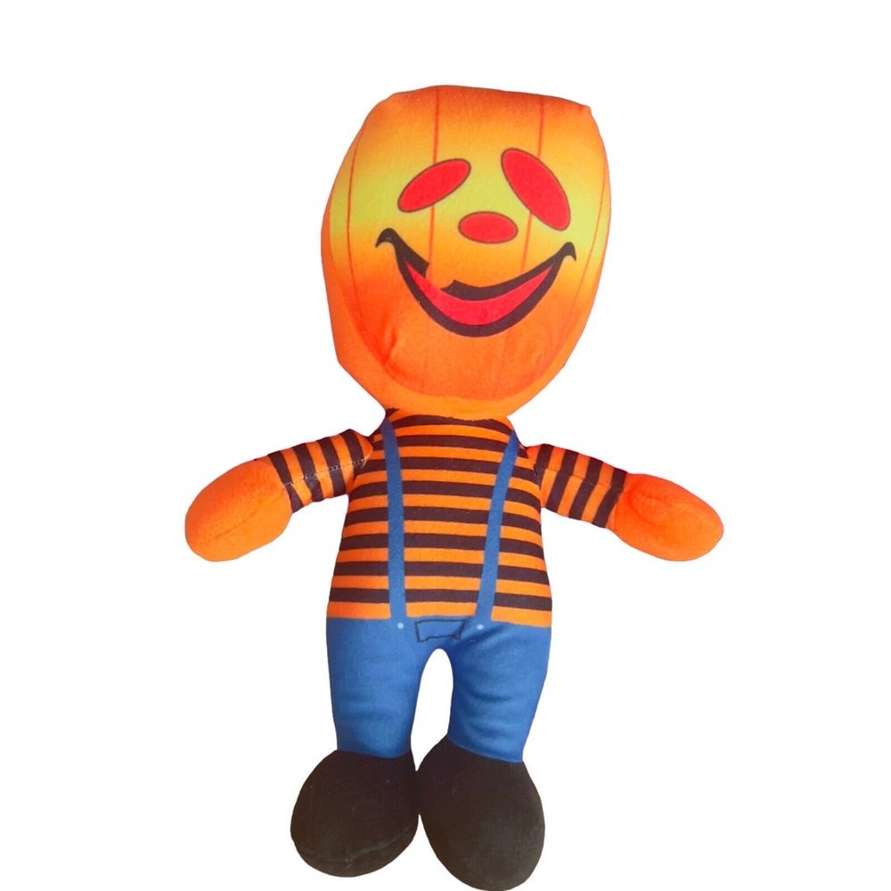 A&A Global Inc. Halloween 15” Pumpkin Head Overalls 2020 Plush Stuffed Toy